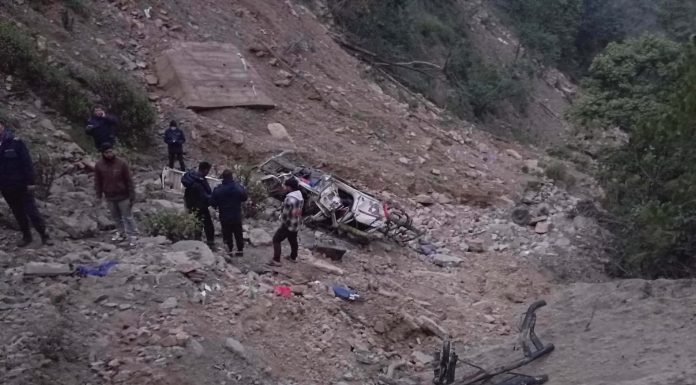 दाङमा जिप दुर्घटना हुदा चालकको घटनास्थलमै मृत्यु